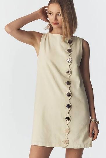 Arula Linen-Blend Shift Dress